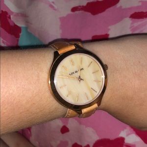 Michael Kors criss cross leather watch
